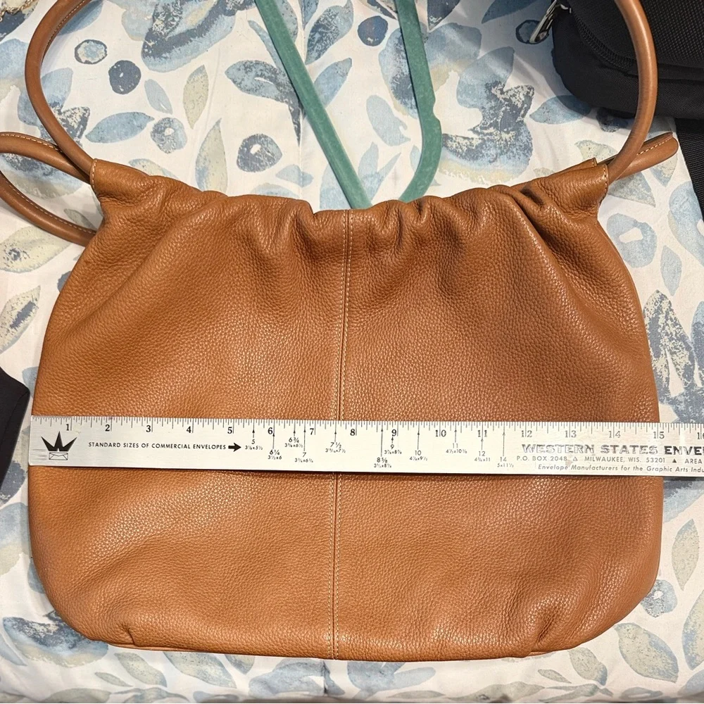 Fossil Pebble Leather Brown Shoulder Hobo Bag
